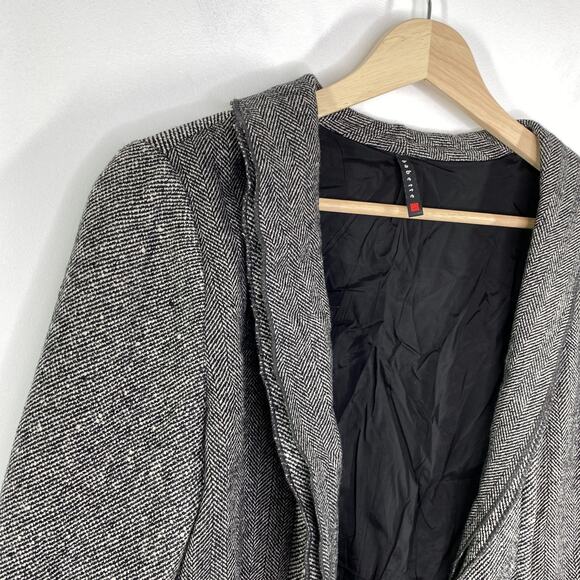 Babette Grey Printed Long Sleeve Open Wool Blend Blazer Women's Size X-Small XS - Picture 4 of 8
